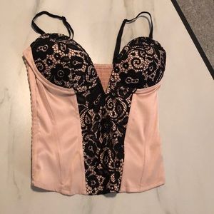 Blush corset with back lace